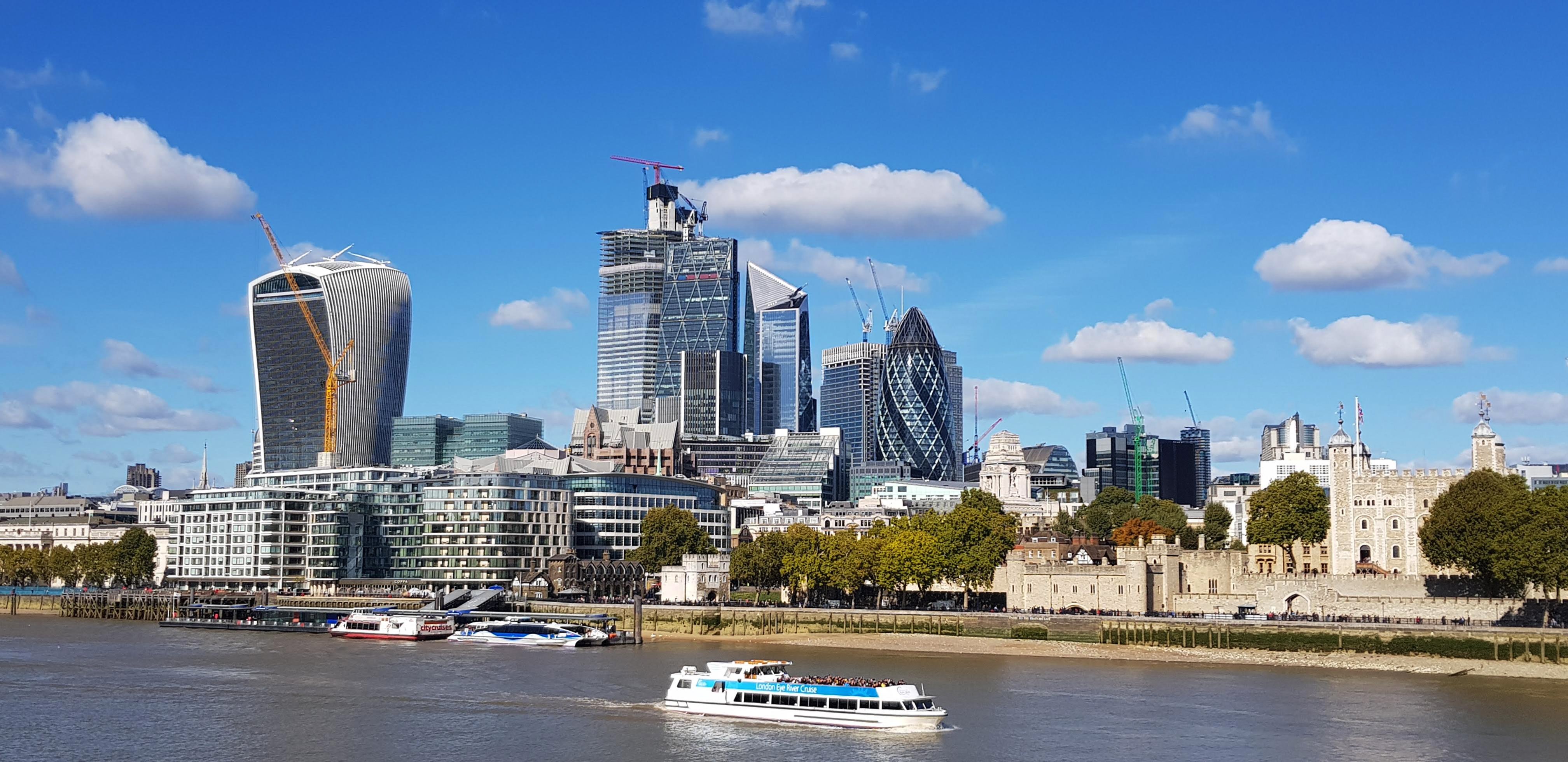 A skyscraper in London's  financial district